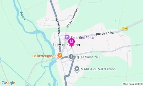 Localisation Lury sur Arnon - 18120