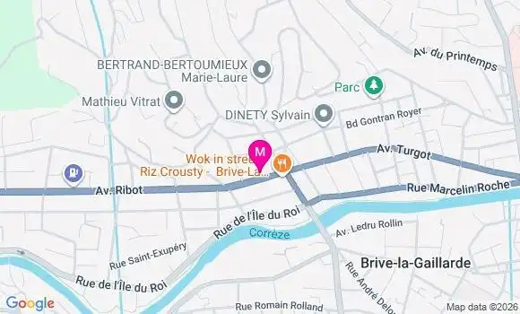 Localisation Carrefour Express - 19100