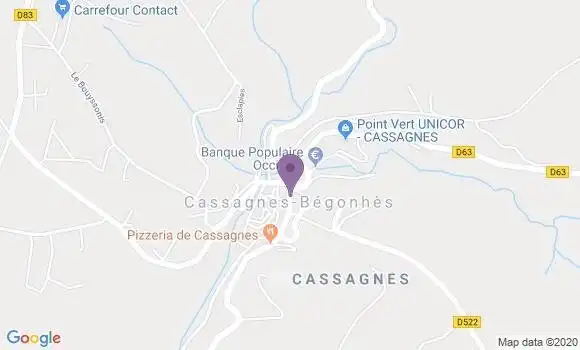 Localisation Cassagnes Begonhes - 12120