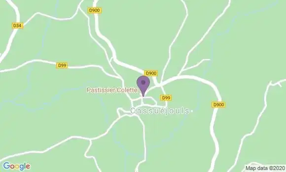 Localisation Cassuejouls Ap - 12210