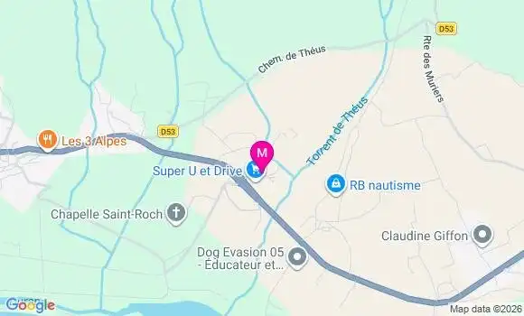 Localisation Super U - 05190