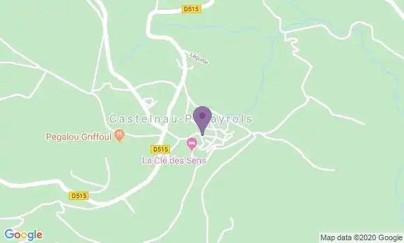 Localisation Castelnau Pegayrols Ap - 12620