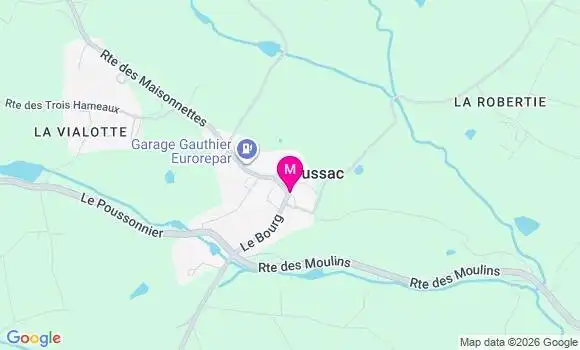 Localisation Dussac - 24270