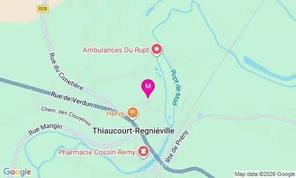 Localisation Thiaucourt Regnieville - 54470