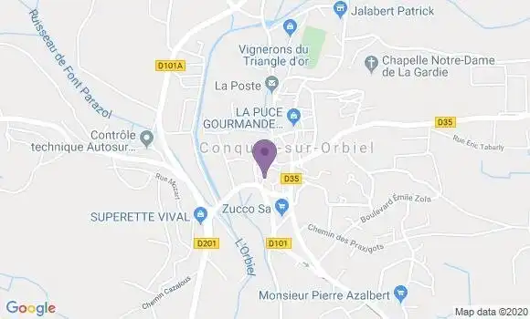 Localisation Conques Bp - 12320