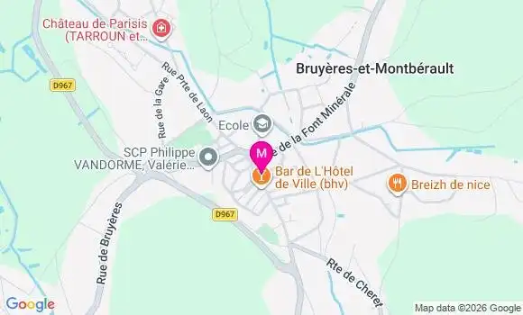 Localisation Bruyeres et Montberault - 02860