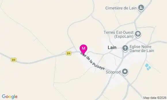 Localisation La Ferme de Lain - 89560