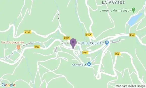 Localisation Coupiac Bp - 12550