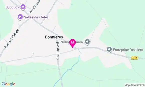 Localisation Bonnieres - 62270