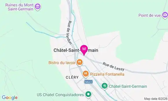 Localisation Chatel Saint Germain - 57160