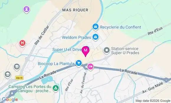 Localisation Super U - 66500