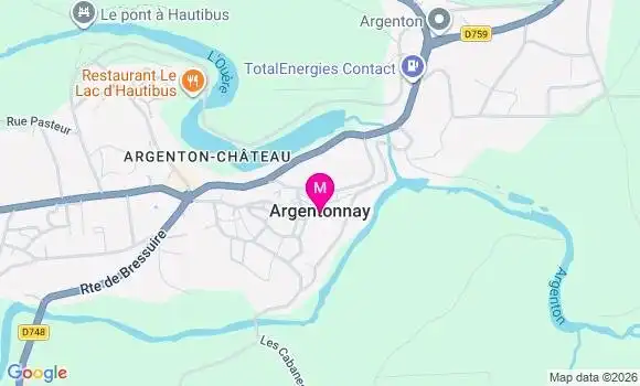 Localisation Argentonnay - 79150