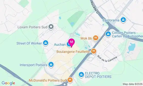 Localisation Auchan - 86000