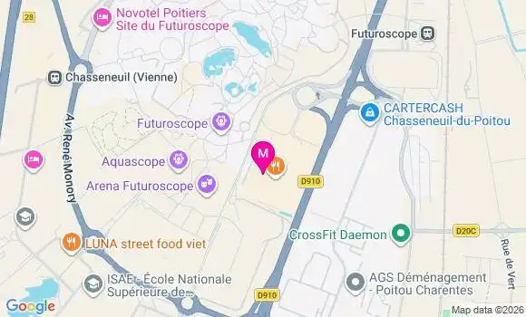 Localisation Auchan - 86360