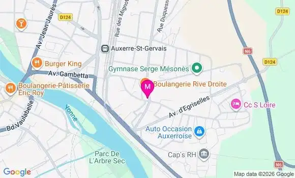 Localisation Auxerre Charles de Foucault - 89000
