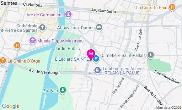 Localisation E.leclerc Gaulle - 17100