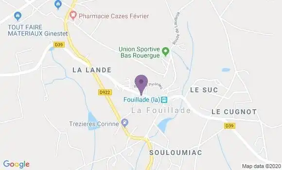 Localisation La Fouillade - 12270