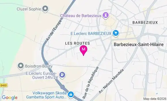 Localisation E.leclerc - 16300