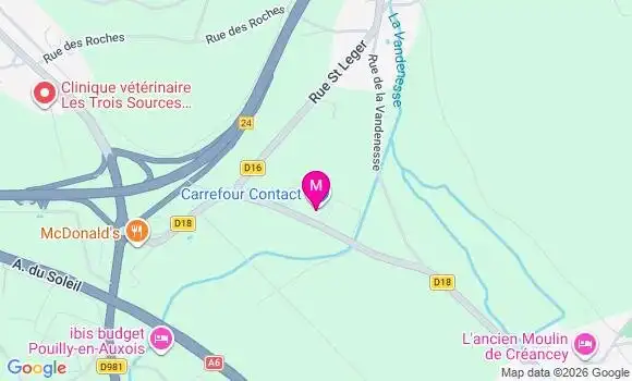 Localisation Carrefour Contact - 21320