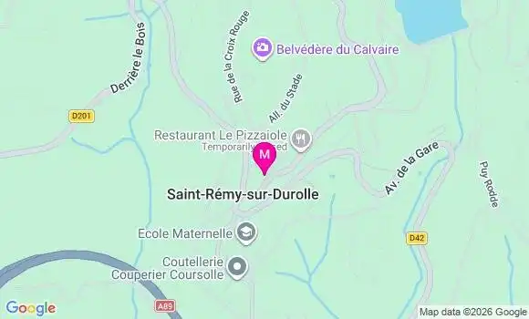 Localisation Saint Remy sur Durolle - 63550