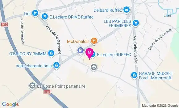 Localisation E.leclerc - 16700