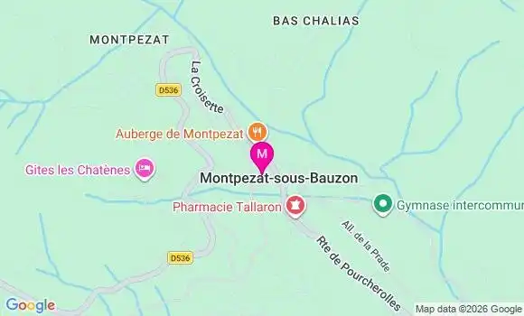 Localisation Montpezat sous Bauzon - 07560