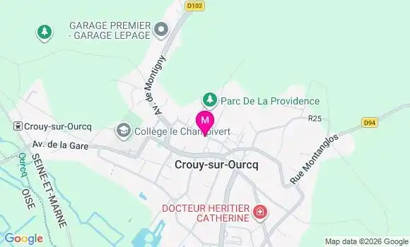 Localisation Crouy sur Ourcq - 77840