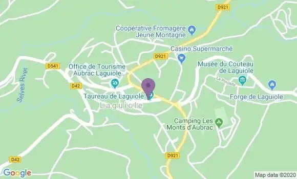 Localisation Laguiole - 12210