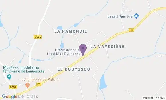 Localisation Lanuejouls - 12350