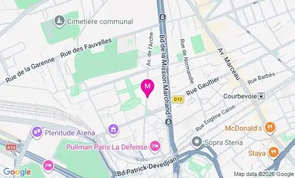 Localisation Courbevoie Faubourg de l