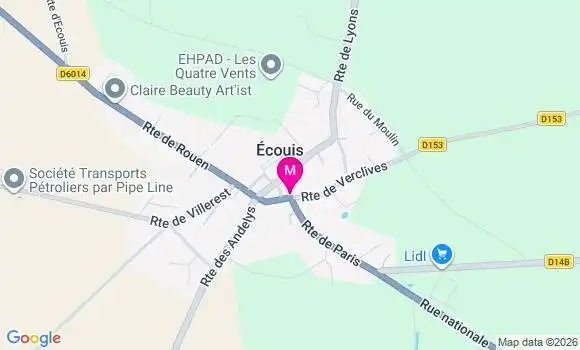 Localisation Ecouis Mairie - 27440