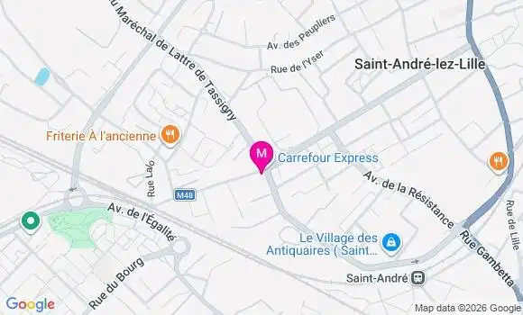 Localisation Carrefour Express - 59350