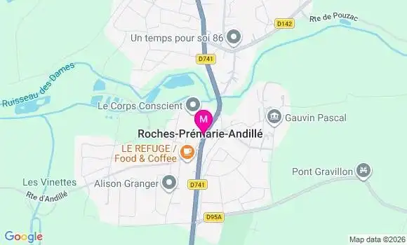 Localisation Roches Premaries Andille - 86340