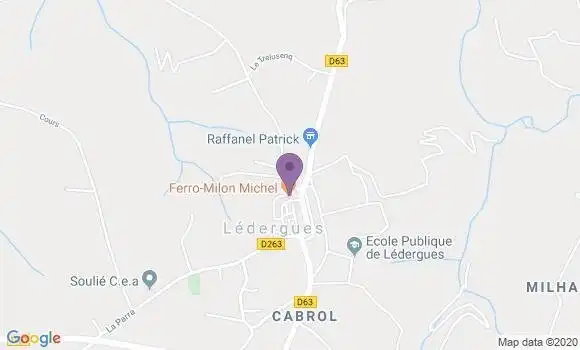 Localisation Ledergues Ap - 12170