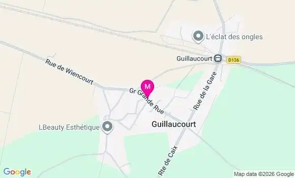 Localisation Guillaucourt - 80170