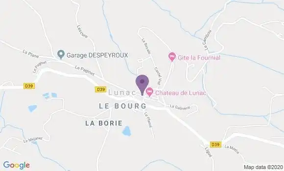 Localisation Lunac Ap - 12270