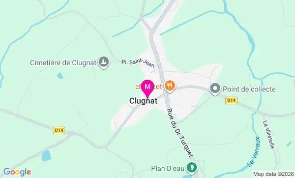 Localisation Clugnat - 23270