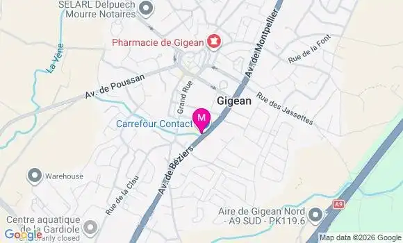 Localisation Carrefour Contact - 34770