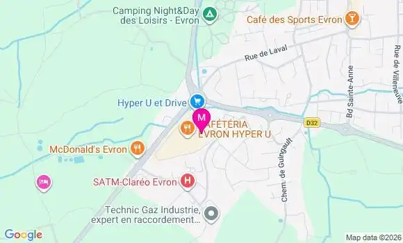 Localisation Super U - 53600