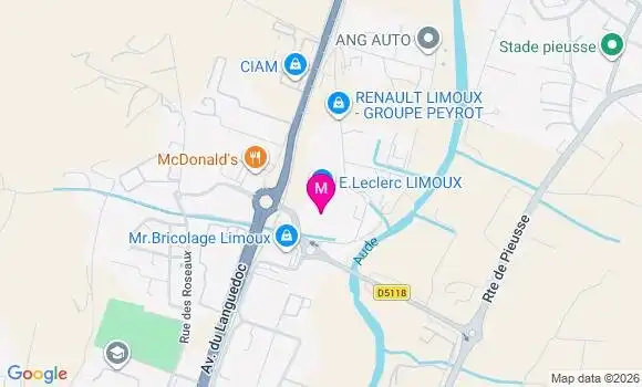Localisation E.leclerc - 11300