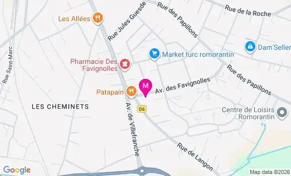 Localisation Romorantin les Favignolles Mairi - 41200