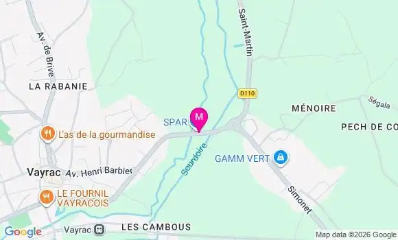 Localisation Spar Supermarche - 46110