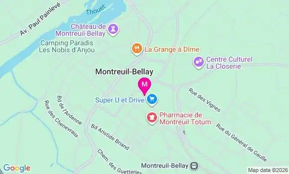 Localisation Super U - 49260