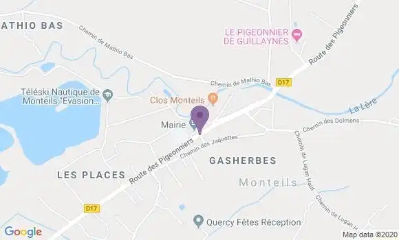 Localisation Monteils Bp - 12200