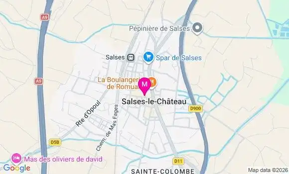 Localisation Salses le Chateau - 66600