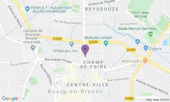 Localisation Bourg En Bresse Maginot - 01000