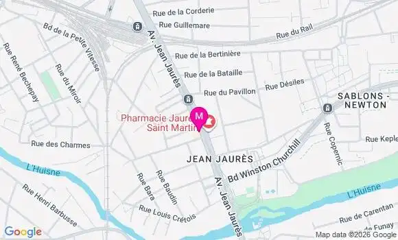 Localisation Carrefour City Jaurès - 72100