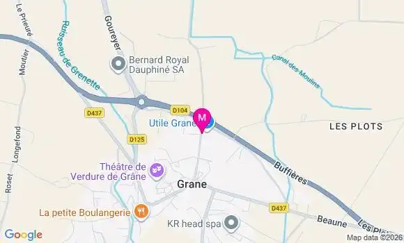 Localisation Magasin Utile - 26400
