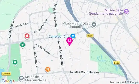 Localisation Carrefour City - 77350