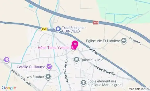 Localisation Quincieux - 69650